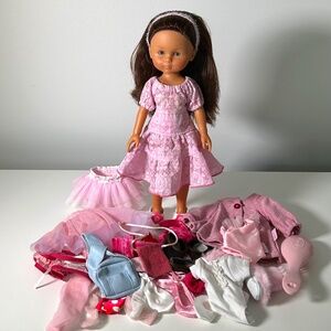Vintage 2001 Corolle Les Cheries Chloe Doll + Clothing + Accessories (21C)